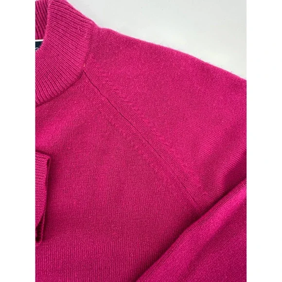 Karen Scott Pink Romantic Med Mock Neck Back Zip Knit Sweater Preppy Old Money - Picture 15 of 16